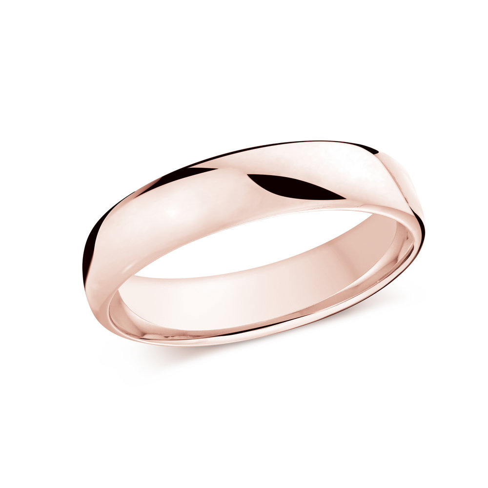 Pink Gold Men's Ring Size 5mm (J-308-05PG)