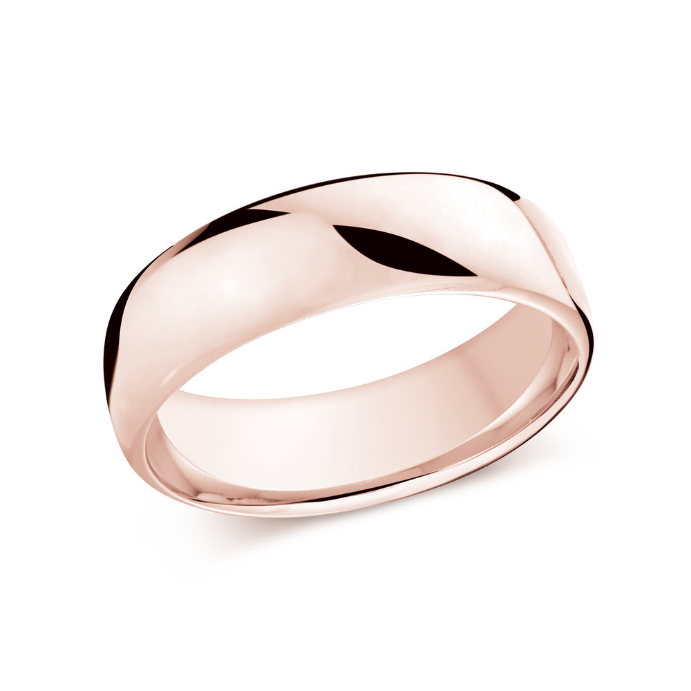 Pink Gold Men's Ring Size 7mm (J-308-07PG)