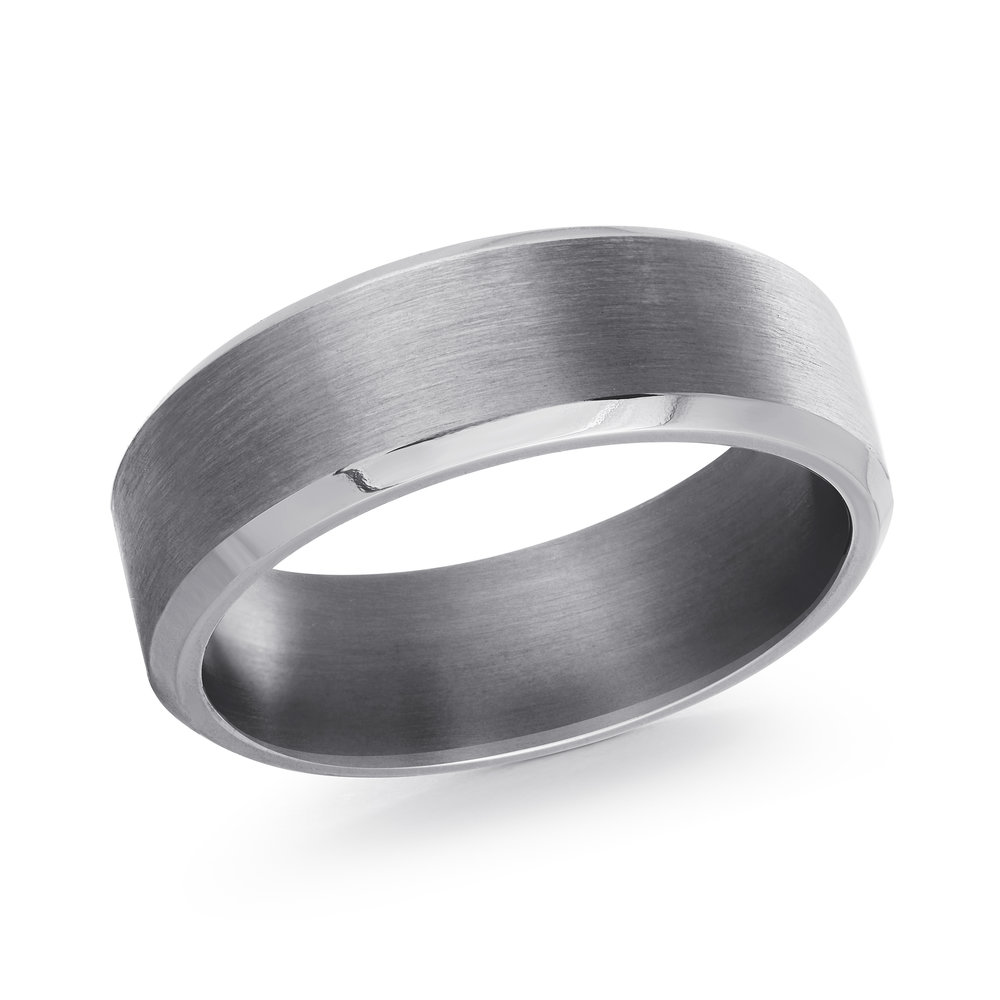 Grey Tantalum Men's Ring Size 7mm (TANT-001-7)