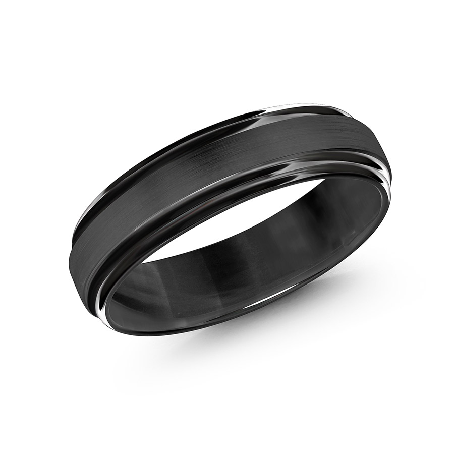 Black Cobalt Men's Ring Size 6mm (CB-058B)