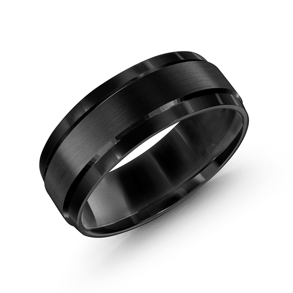 Black Cobalt Men's Ring Size 8mm (CB-418B)