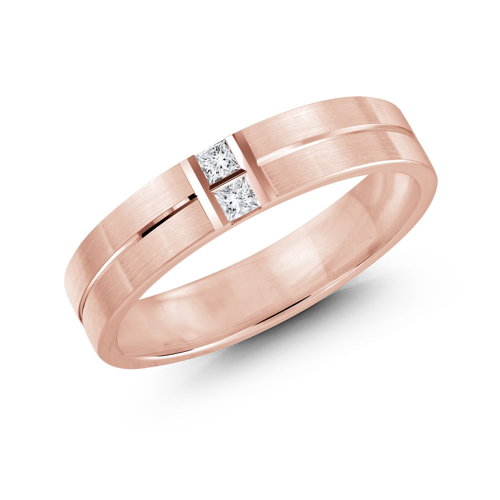Pink Gold Men's Ring Size 5mm (JMD-652-5P10)