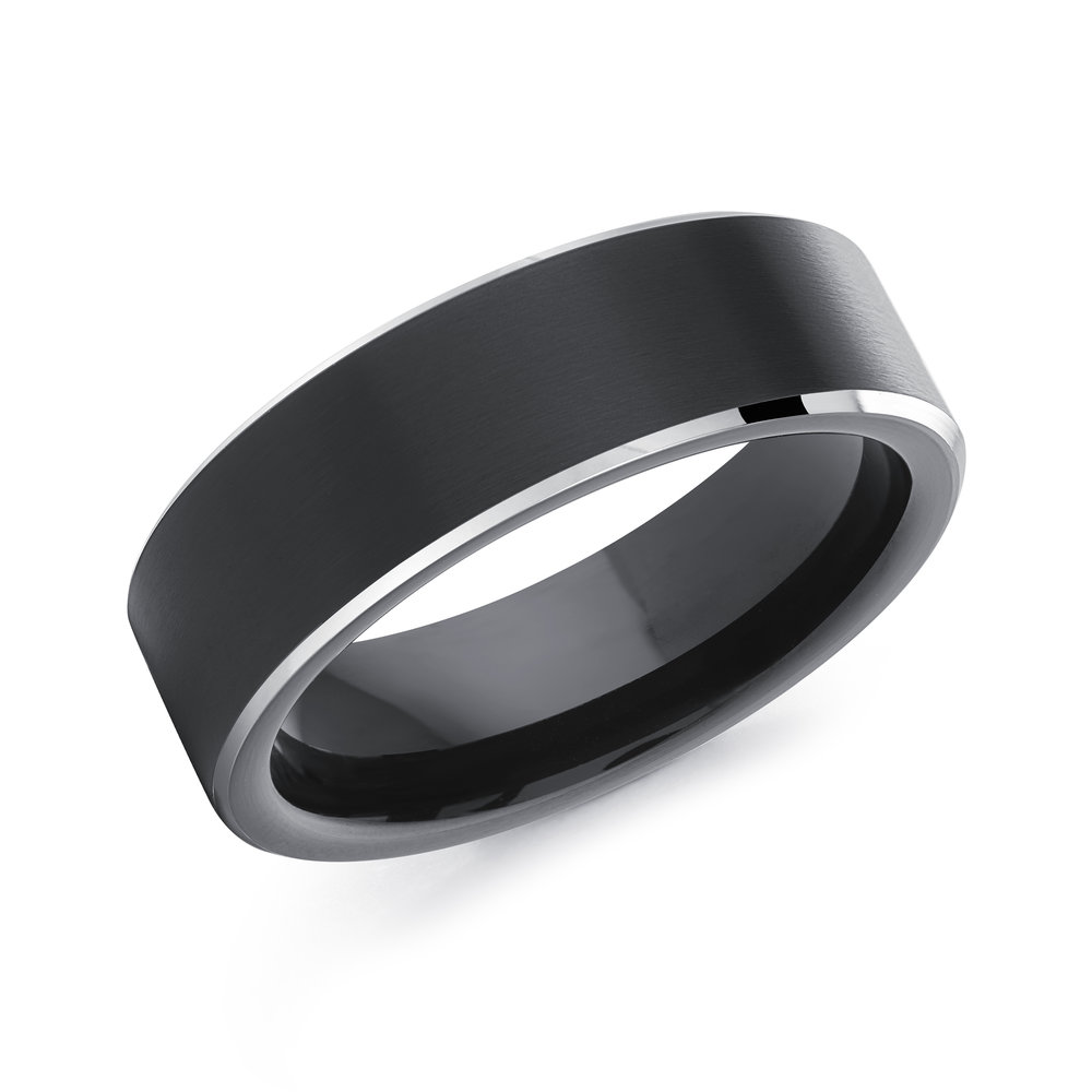 Black Cobalt Men's Ring Size 7mm (CB-500)