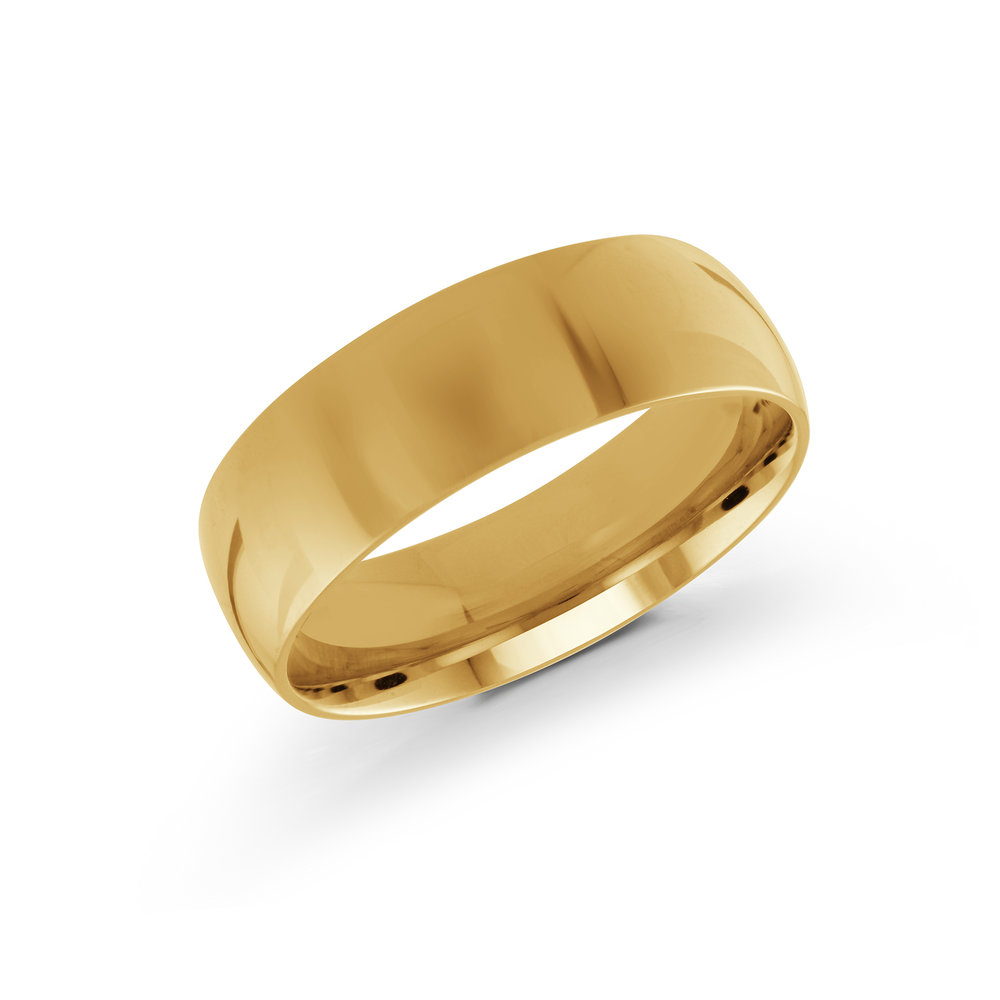 Yellow Gold Men's Ring Size 7mm (J-100-07YG)