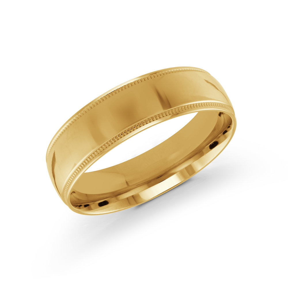 Yellow Gold Men's Ring Size 6mm (J-209-06YG)