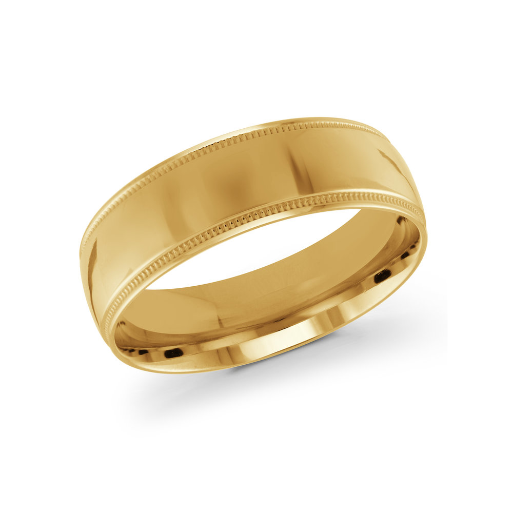 Yellow Gold Men's Ring Size 7mm (J-209-07YG)