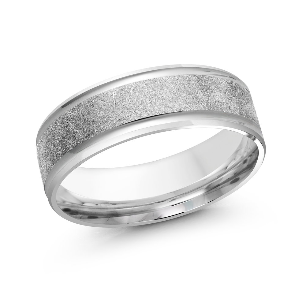 White Gold Men's Ring Size 7mm (LUX-160-7W)