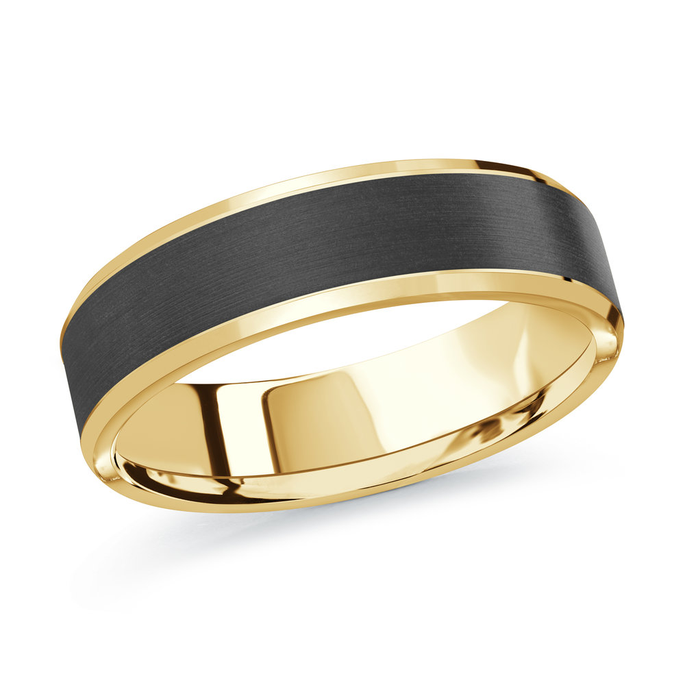 Yellow Gold Men's Ring Size 6mm (MRDA-093-6Y)